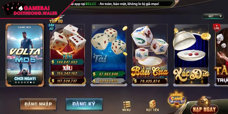 Khám phá cổng game bài đổi thưởng B52

